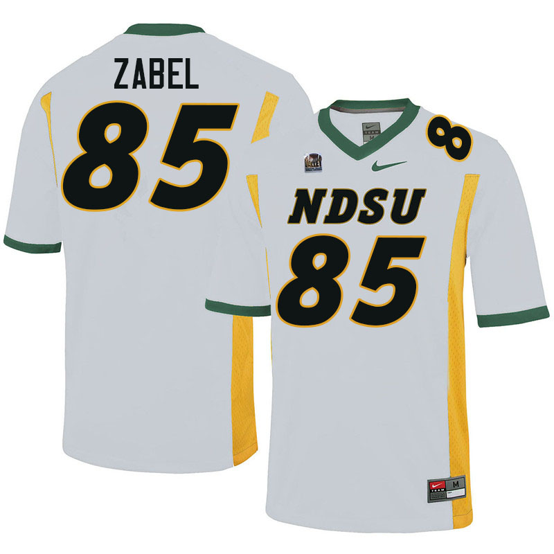 North Dakota State Bison #85 Jett Zabel College Football Jerseys Stitched-White